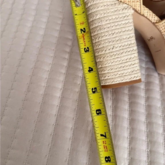 Coach Tan Woven Platform Heels - Picture 10 of 13